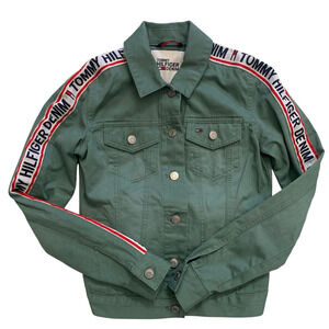 Tommy Hilfiger Denim Women's Size XXS Long Sleeve Logo Denim Jacket